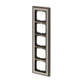 Abdeckrahmen 5-fach Messing antik elfenbeinweiß - Busch-dynasty®   