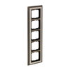 Abdeckrahmen 5-fach Messing antik elfenbeinweiß - Busch-dynasty®   