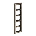 Abdeckrahmen 5-fach Messing antik elfenbeinweiß - Busch-dynasty®   