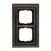 Abdeckrahmen 2-fach Messing antik anthrazit - Busch-dynasty®   