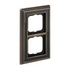 Abdeckrahmen 2-fach Messing antik anthrazit - Busch-dynasty®   