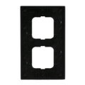 Abdeckrahmen 2-fach Messing antik anthrazit - Busch-dynasty®   