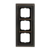 Abdeckrahmen 3-fach Messing antik anthrazit - Busch-dynasty®   
