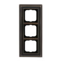 Abdeckrahmen 3-fach Messing antik anthrazit - Busch-dynasty®   