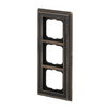 Abdeckrahmen 3-fach Messing antik anthrazit - Busch-dynasty®   