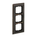 Abdeckrahmen 3-fach Messing antik anthrazit - Busch-dynasty®   