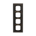 Abdeckrahmen 4-fach Messing antik anthrazit - Busch-dynasty®   