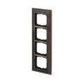 Abdeckrahmen 4-fach Messing antik anthrazit - Busch-dynasty®   