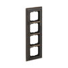 Abdeckrahmen 4-fach Messing antik anthrazit - Busch-dynasty®   