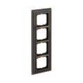 Abdeckrahmen 4-fach Messing antik anthrazit - Busch-dynasty®   