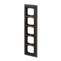Abdeckrahmen 5-fach Messing antik anthrazit - Busch-dynasty®   