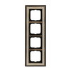 Abdeckrahmen 4-fach Messing antik Dekor elfenbeinweiß - Busch-dynasty®   