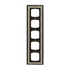 Abdeckrahmen 5-fach Messing antik Dekor elfenbeinweiß - Busch-dynasty®   