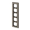 Abdeckrahmen 5-fach Messing antik Dekor elfenbeinweiß - Busch-dynasty®   