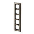Abdeckrahmen 5-fach Messing antik Dekor elfenbeinweiß - Busch-dynasty®   