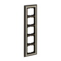 Abdeckrahmen 5-fach Messing antik Dekor elfenbeinweiß - Busch-dynasty®   