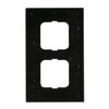 Abdeckrahmen 2-fach Messing antik Dekor anthrazit - Busch-dynasty®   
