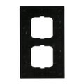 Abdeckrahmen 2-fach Messing antik Dekor anthrazit - Busch-dynasty®   