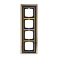 Abdeckrahmen 4-fach Messing antik Dekor anthrazit - Busch-dynasty®   