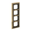 Abdeckrahmen 4-fach Messing antik Dekor anthrazit - Busch-dynasty®   