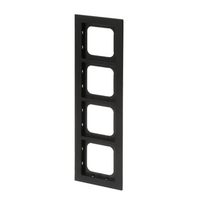 Abdeckrahmen 4-fach schwarz matt - Busch-axcent® pur   