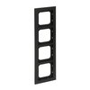 Abdeckrahmen 4-fach schwarz matt - Busch-axcent® pur   