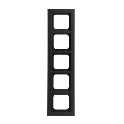 Abdeckrahmen 5-fach schwarz matt - Busch-axcent® pur   