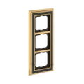 Abdeckrahmen 3-fach Messing poliert anthrazit - Busch-dynasty®   