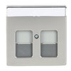 Zentralscheibe mit Beschriftungsfeld Modular-Jack-Einsatz 2-fach edelstahl -