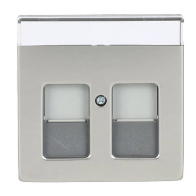 Zentralscheibe mit Beschriftungsfeld Modular-Jack-Einsatz, Keystone 2-fach