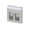 Zentralscheibe mit Beschriftungsfeld Modular-Jack-Einsatz 2-fach edelstahl -