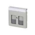 Zentralscheibe mit Beschriftungsfeld Modular-Jack-Einsatz, Keystone 2-fach