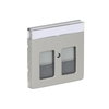 Zentralscheibe mit Beschriftungsfeld Modular-Jack-Einsatz 2-fach edelstahl -
