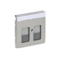 Zentralscheibe mit Beschriftungsfeld Modular-Jack-Einsatz, Keystone 2-fach