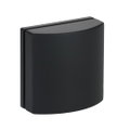 Zwischenring 50x50 mm mit Klappdeckel Kommunikations-Steckverbinder schwarz
