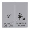 Wippe mit Aufdruck DO NOT DISTURB/MAKE UP ROOM mit kleiner transparenter