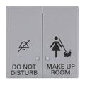 Wippe mit Aufdruck DO NOT DISTURB/MAKE UP ROOM mit kleiner transparenter