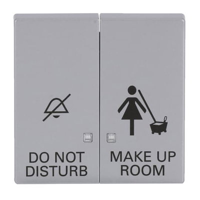 Wippe mit Aufdruck DO NOT DISTURB/MAKE UP ROOM mit kleiner transparenter