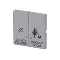 Wippe mit Aufdruck DO NOT DISTURB/MAKE UP ROOM mit kleiner transparenter
