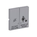 Wippe mit Aufdruck DO NOT DISTURB/MAKE UP ROOM mit kleiner transparenter