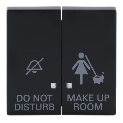 Wippe mit Aufdruck DO NOT DISTURB/MAKE UP ROOM mit kleiner transparenter