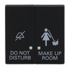 Wippe mit Aufdruck DO NOT DISTURB/MAKE UP ROOM mit kleiner transparenter