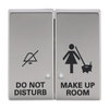 Wippe mit Aufdruck DO NOT DISTURB/MAKE UP ROOM mit kleiner transparenter