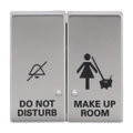 Wippe mit Aufdruck DO NOT DISTURB/MAKE UP ROOM mit kleiner transparenter