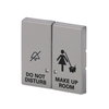 Wippe mit Aufdruck DO NOT DISTURB/MAKE UP ROOM mit kleiner transparenter