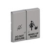 Wippe mit Aufdruck DO NOT DISTURB/MAKE UP ROOM mit kleiner transparenter