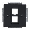 Zentralscheibe Modular-Jack-Einsatz, Keystone 2-fach anthrazit - Plattform 63  