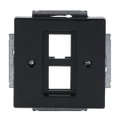 Zentralscheibe Modular-Jack-Einsatz, Keystone 2-fach anthrazit - Plattform 63