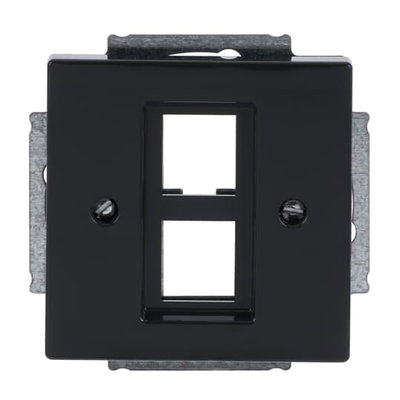 Zentralscheibe Modular-Jack-Einsatz, Keystone 2-fach anthrazit - Plattform 63  