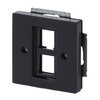 Zentralscheibe Modular-Jack-Einsatz, Keystone 2-fach anthrazit - Plattform 63  